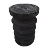 Petite table noir paulownia D30xH45cm