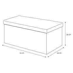 COFFRE BANC PLIABLE BOUCLETTE BLANC
