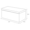 COFFRE BANC PLIABLE BOUCLETTE BLANC COFFRE BANC PLIABLE BOUCLETTE BLANC