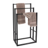 PORTE SERVIETTES BAMBOU NOIR 3 BARRES -