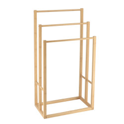 PORTE SERVIETTES BAMBOU NATUREL 3 BARRES