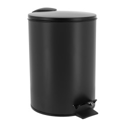 POUBELLE METAL NOIR FREIN DE CHUTE 3L -