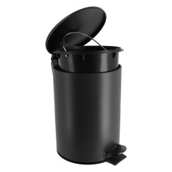 POUBELLE METAL NOIR FREIN DE CHUTE 3L -