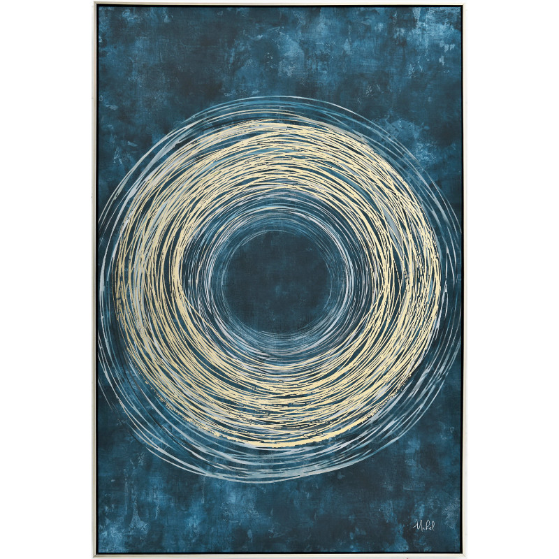 TOILE MODERNE TOURBILLON OR 100X150CM
