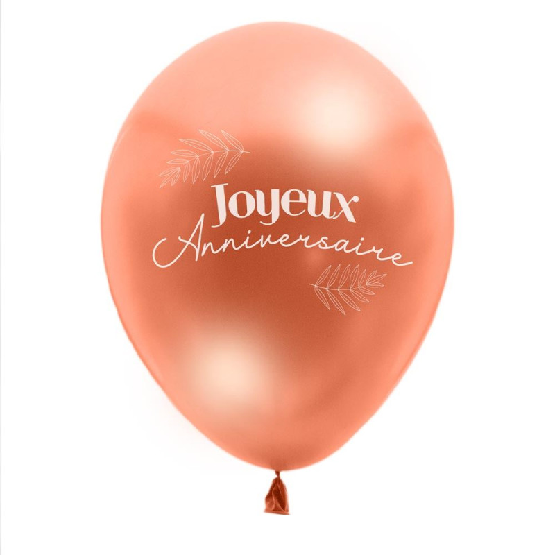 SACHET 8 BALLONS ANNIVERSAIRE BLUSH SACHET 8 BALLONS ANNIVERSAIRE BLUSH