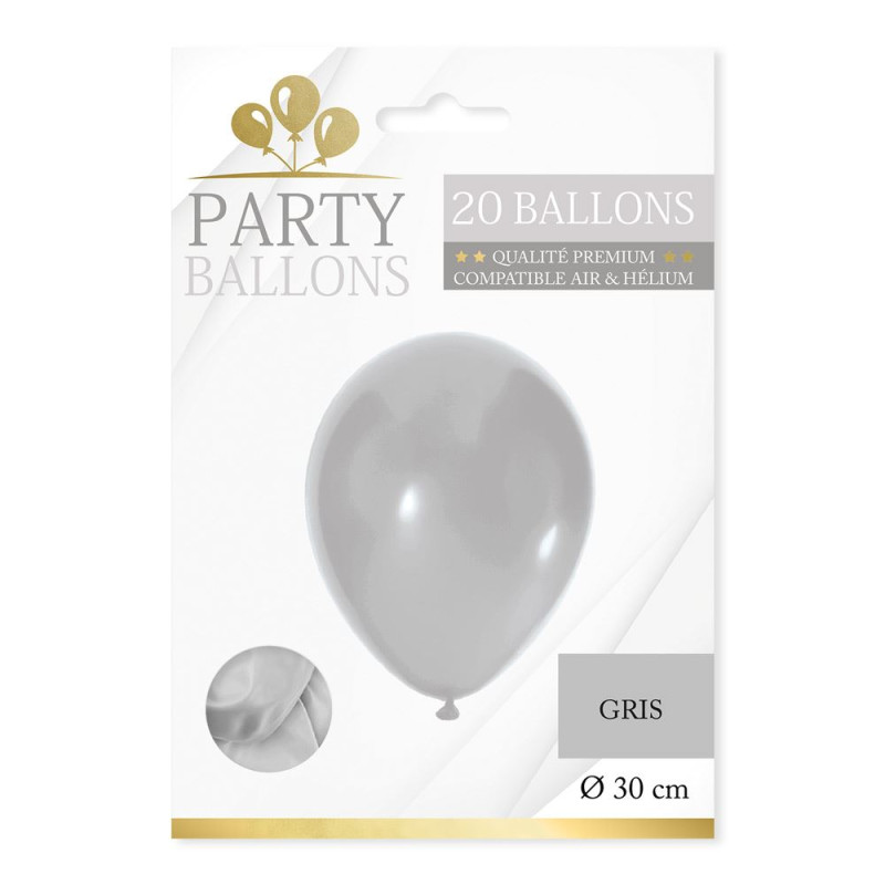 BALLONS GRIS X20 BALLONS GRIS X20