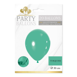 BALLONS TURQUOISE X20