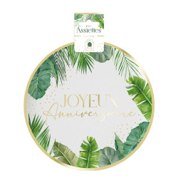 ASSIETTES TROPICAL PARTY X6