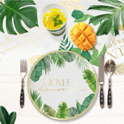 ASSIETTES TROPICAL PARTY X6