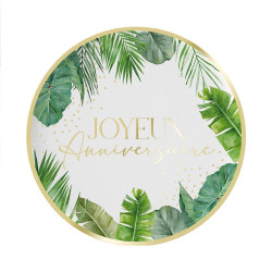 ASSIETTES TROPICAL PARTY X6