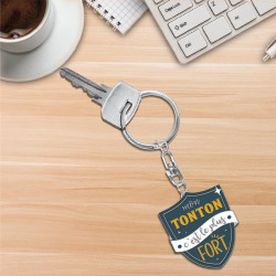 PORTE CLE "MON TONTON C EST LE PLUS FORT