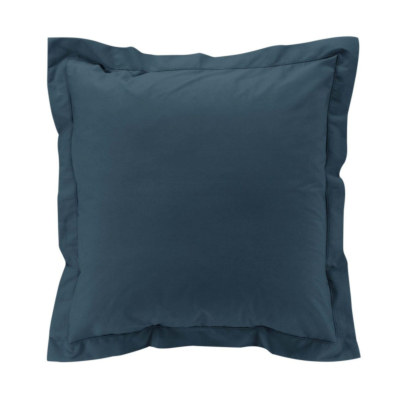 TAIE OREILLER PERCALINE BLEU NUIT 63x63C