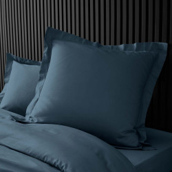 TAIE OREILLER PERCALINE BLEU NUIT 63x63C