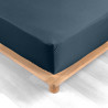 DRAP HOUSSE PERCALINE BLEU NUIT 160x200C