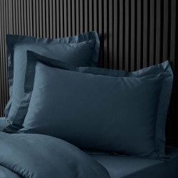 TAIE OREILLER PERCALINE BLEU NUIT 50x70