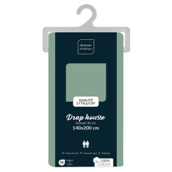 DRAP HOUSSE LINA SAUGE 140x200CM