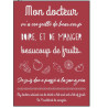 TORCHON COMIQUE ROUGE 50X70