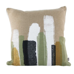 COUSSIN ESQUISSE 45X45 TAUPE LIN ET COT