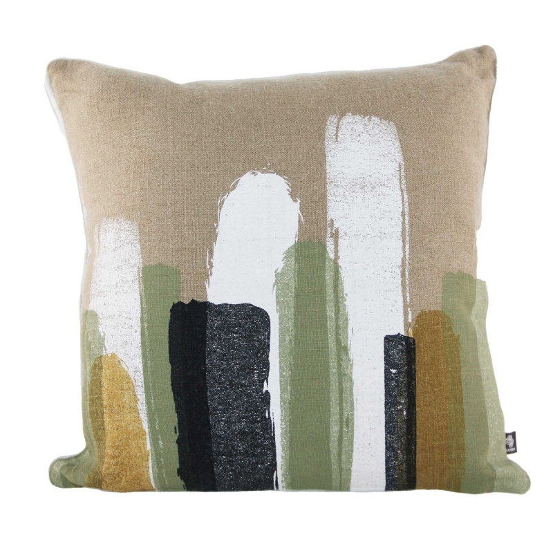 COUSSIN ESQUISSE 45X45 TAUPE LIN ET COT COUSSIN ESQUISSE 45X45 TAUPE LIN ET COT