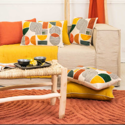 COUSSIN KALI BRONZE 45X45 COTON ET TUFTE