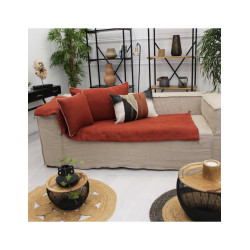 COUSSIN LINO 330 BRIQUE 50X80 LIN ET COT