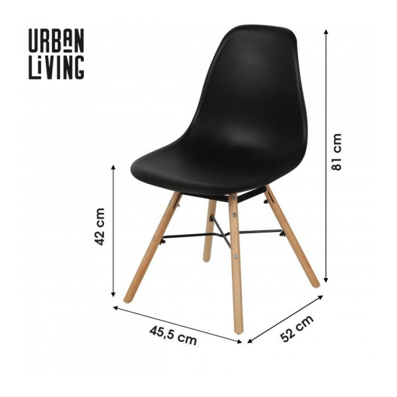 CHAISE "JENA" NOIRE 45,5X52XH42/81CM CHAISE "JENA" NOIRE 45,5X52XH42/81CM