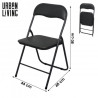 CHAISE PLIABLE "PRATIK" PVC NOIR 45X44X