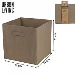 Cube intissé Panier de rangement 29 litres beige Urban Living