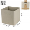 Cube intissé Panier de rangement 29 litres beige clair Urban Living Cube intissé Panier de rangement 29 litres beige clair Urban Living