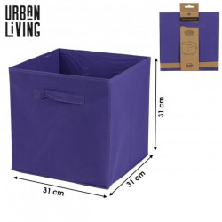 Cube intissé Panier de rangement plastique 29 litres violet Urban Living