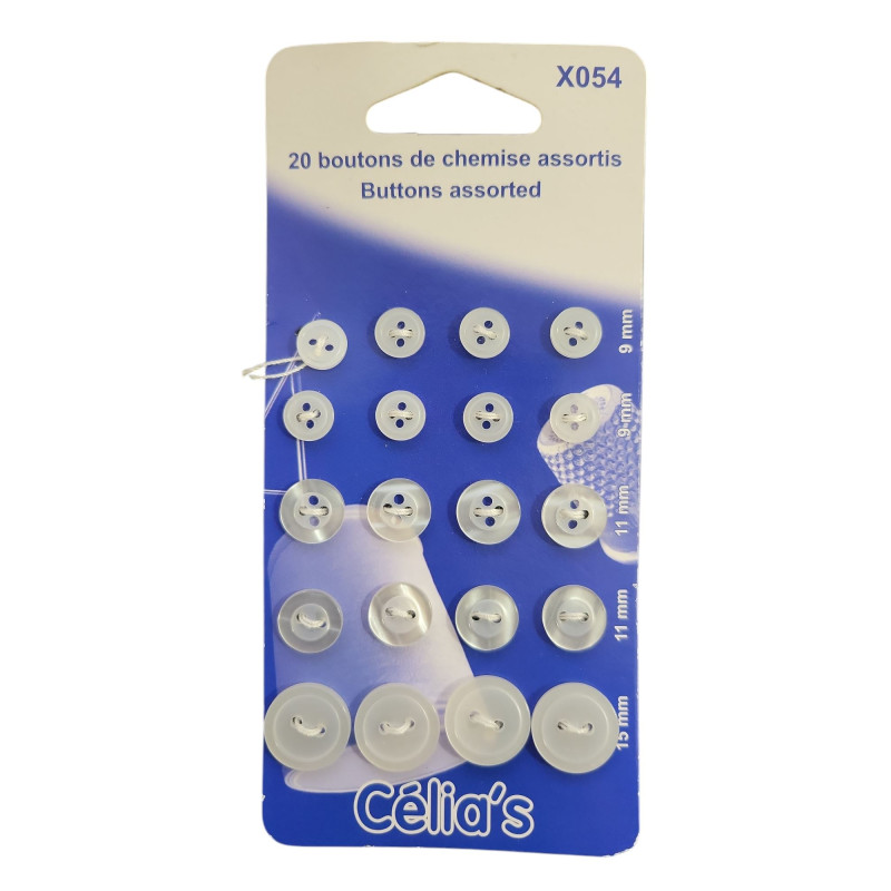 Boutons de chemise assortis Lot de 20 Boutons de chemise assortis Lot de 20