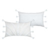 Coussin Balma blanc avec pompons 30x50cm Stof