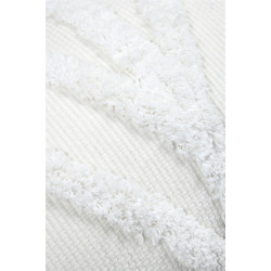 Coussin Balma blanc avec pompons 30x50cm Stof