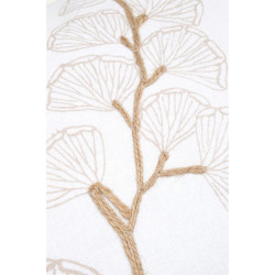 Coussin Nova blanc avec pompons 30x50 cm Stof