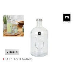 BOUTEILLE VERRE 1,4L D11,5XH23CM
