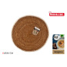 SET TABLE JONC D35CM BORDS COTON ECRU