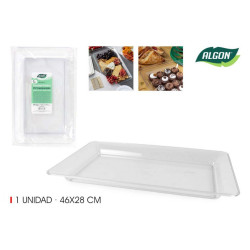 PLATEAU PLAS RECT. TRANSPARENT 46X28cm
