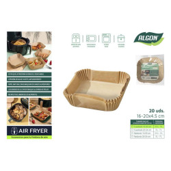 SET 20 PAPIER CUISSON AIR FRYER 16X20XH4