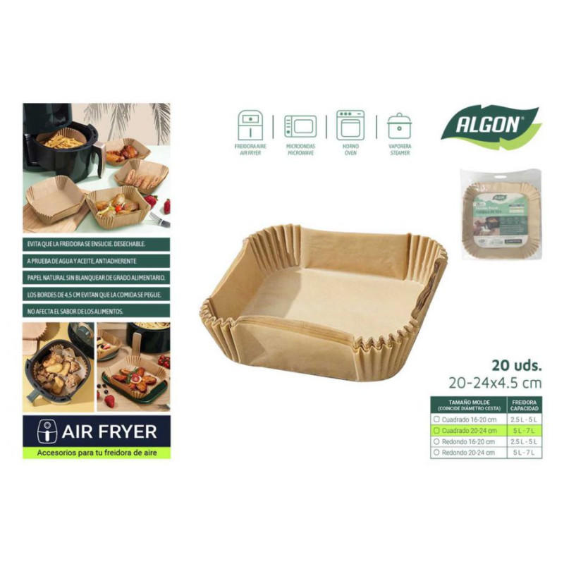 SET 20 PAPIER CUISSON AIR FRYER 20X24XH4 SET 20 PAPIER CUISSON AIR FRYER 20X24XH4