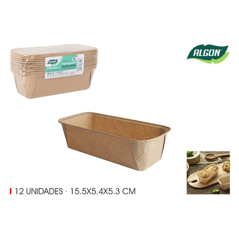 SET 12 MOULE CAKE PAPIER 15,5x5,4x5,3cm SET 12 MOULE CAKE PAPIER 15,5x5,4x5,3cm