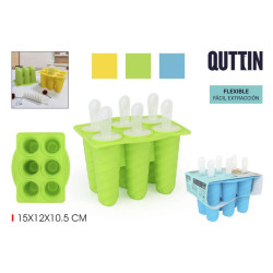 MOULE POUR 6 GLACES EN SILICONE COLORS 1