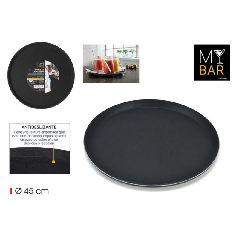 PLATEAU DE SERVEUR ANTIDERAPANT D45CM PLATEAU DE SERVEUR ANTIDERAPANT D45CM