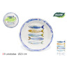 Assiettes en carton Poisson D23cm - Lot de 8 Assiettes en carton Poisson D23cm - Lot de 8