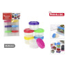 Set 6 mini-boîtes de rangement 35ml - Couvercles colorés Set 6 mini-boîtes de rangement 35ml - Couvercles colorés