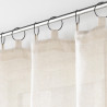 Rideau Pauline à anneaux 140x240cm - Polyester/Lin Uni Beige Rideau Pauline à anneaux 140x240cm - Polyester/Lin Uni Beige
