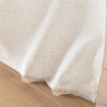 Rideau Pauline à anneaux 140x240cm - Polyester/Lin Uni Beige Rideau Pauline à anneaux 140x240cm - Polyester/Lin Uni Beige