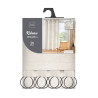 Rideau Pauline à anneaux 140x240cm - Polyester/Lin Uni Beige Rideau Pauline à anneaux 140x240cm - Polyester/Lin Uni Beige