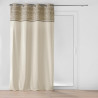 Rideau Camalia 140x240cm - Beige Jacquard à Oeillets