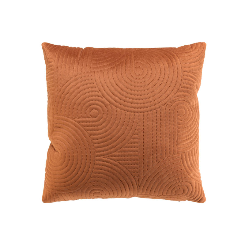 Housse de coussin Circles terracotta 40x40cm velours uni Housse de coussin Circles terracotta 40x40cm velours uni
