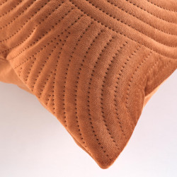 Housse de coussin Circles terracotta 40x40cm velours uni